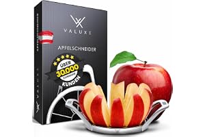 VALUXE Äppelskärare – Premium rostfritt stål äppelurkärnare med vasst blad – praktisk äppelskärare för 10 jämna bitar