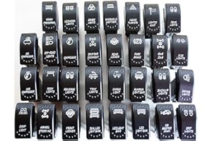 LED-MAFIA Interrupteur à bascule pour voiture, bateau, camion, lumière 12 V 24 V (barre lumineuse de rechange JJ35)