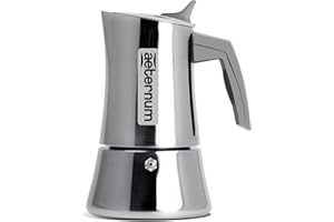 Bialetti Divina Aeternum - Cafetera (4 Tazas, Acero Inoxidable 18/10, inducción)