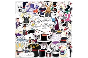 LYLSDSB 50 Stück Magier Aufkleber Wasserfeste Trendy Funny Magie Performance Sticker für Laptop Scrapbook Koffer Auto Telefon Skateboard Motorrad Gepäck,Vinyl Cartoon Sticker für Erwachsene Jugendliche