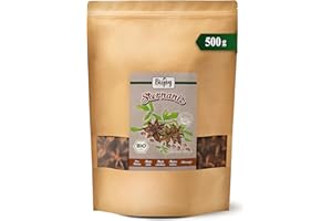 Biojoy Anís estrellado entero BÍO (500 g), adecuado para la preparación té e infusión (Illicium verum)