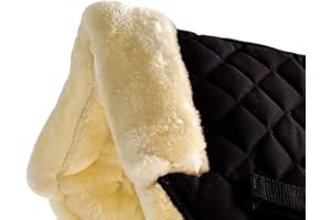 ‎RL24 RL24 Sattelkissen Kunstlammfell BASICLINE HKM by Reiterladen24 schwarz/Natur