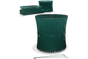 Heimfleiss® Attache fer, fil à béton 1,4 x 100-300 mm (1000 pcs.) - Fil d'attache gainé de PVC - Attache fil fer, fil à rouler pour perceuse & pince à rouler - Fermetures pour sacs métalliques