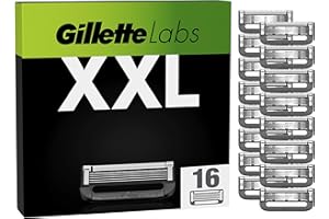 Gillette Labs XXL ostrza do golenia dla mężczyzn, 16 części zamiennych z 5 ostrzami, komfort i głębokość, kompatybilne z maszynkami do golenia Gillette Labs