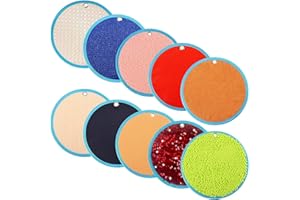 AYYDS Alfombrillas sensoriales para niños autistas, azulejos sensoriales, discos táctiles, juguetes de textura multisensorial, alfombra sensorial, alfombrillas sensoriales (redonda)