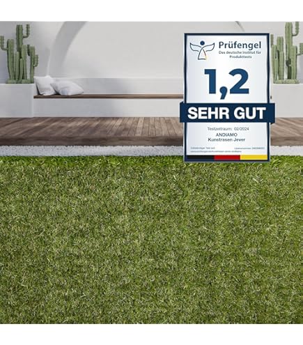 Gazon Synthétique Woodland – Hauteur 27 Mm, Résistant Aux UV, Perméable – Pour Jardin, Terrasse, Balcon – Échantillon Disponible