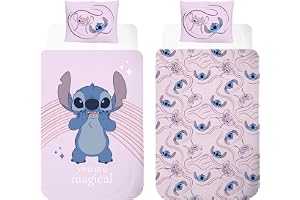 Disney Stitch & Angel Vändbart Påslakanset | “You Are Magical” Påslakan för Enkelsäng 140×200 cm + Örngott 50×70 cm