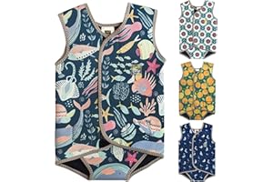 Swim Cosy Baby/Toddler Wetsuit Vest with UPF50 - Neoprene Wrap around design for Boys/Girls 0-3 years - Unicorns, Dinosaurs, Ducks