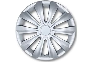 ALBRECHT AUTO-ZUBEHÖR Albrecht 14 Pouces Argent enjoliveurs pour Jantes en Acier Delta enjoliveur de Roue en Plastique avec Peinture en Couches Enjoliveurs dans l'emballage d'origine Albrecht Fabriqué en UE