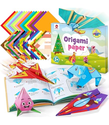 Hapray Kit Origami Pour Enfants De 6 à 12 Ans Et 10 Ans, Avec Livre De Guidage, 144 Feuilles De Papier Avec 72 Motifs, Projets D'art Et D'artisanat, Cadeau De Fête Des
