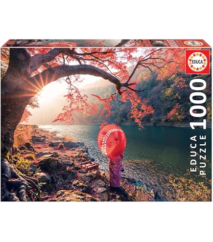 Educa 1000-teiliges Puzzle 'Weihrauchdorf' – Inklusive Puzzle-Kleber, 68 X 48 Cm