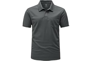 Rdruko Men's Breathable Polo Shirts Summer Short Sleeve Wicking Quick Dry Casual Work Golf Tops with Pocket