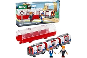 BRIO World - 36085 Trains of The World Londoner U-Bahn mit Licht und Sound - Spielzeugzug mit Licht & Sound für Kinder ab 3 Jahren