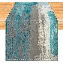 Runner Da Tavolo 40x140cm Marrone - Decorazione Moderna, Lavabile, Per Natale Matrimoni Festa - Foto 4