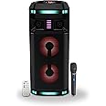Onix OPS-20 Watts 2.0 Channel Portable Bluetooth Outdoor Speaker with USB/SD/TF/AUX/FM Radio/Bluetooth/Wireless Mic & Remote Function (Black)
