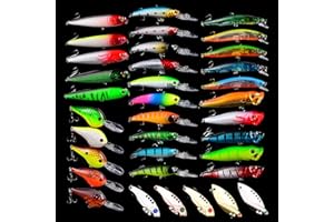 MKNZOME Minnow Fishing Lures Set Artificial Sinking Swimbait Lures Hard Plastic Baits Topwater Crankbait Bass Lure Carp Trout Pike Perch Salmon Sea Fishing