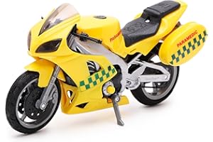 Toyland® Moto paramédic Jaune de vélo de Secours avec Le Bruit de sirène 21cm X6cmX 12cm