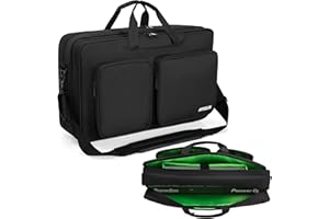 AKOZLIN DJ Driver - Funda para controlador de DJ Lite DDJ-SB3/DDJ-SB2/DDJ-400/DDJ-RB, organizador de controlador de DJ, bolsa de viaje, bolsa de transporte para DJ con correa para el hombro, Exterior
