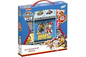 Totum-720220 Personaggi Paw Patrol Sticker Box con più di 500 Adesivi-per Scrapbooking e bricolage con Diversi Motivi dei Tuoi Eroi Preferiti incl. Libretto di Disegni, Cartone Animato, Colore, 720220