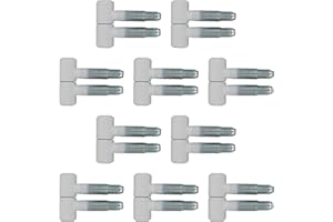 Gedotec Charniere Porte et Meuble - 30 13 012 - Porte en Bois et Métal de Meuble, Portail, Volet, Fenêtre -Type Anuba/SFS Intec -Tige à Visser de 29 mm - Charge 35 kg - Acier Blanc Mat - 10 Pièces