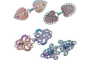 TXSN 4 Pieces Vintage Sweater Swirl Clip Cape Cloak Clips Retro Cardigan Clip Shawl Collar Clasp Dress Shirt Brooch Clip for Girl Women