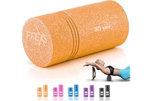 FX FFEXS Foam Rollers for Muscles, Foam Roller for Back Pain, Massage Roller, Muscle Roller, Back Roller, Exercise Roller for Physio, Yoga, Gym or Pilates, 30 cm, Orange, High Density