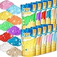 NiToy Value Pack 18lbs of 10 Colored Moldable Self-Sticking Sand, Never Dries Out-Fun for 3 Years and up Kids Bulk Refill for Sensory Sand Box Toys, Ideal for Shaping, Squeezing and Molding