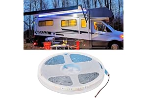 SAVITA Kit Luce LED per Camper, 12V 5m Bianco Luce per Tenda da Campeggio RV Underglow LED Light Kit Luci per Tendalino Camper per Camper Roulotte da Viaggio Camion di Cibo