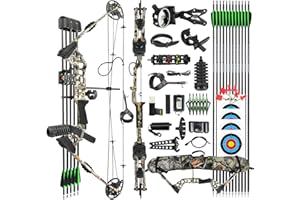 surwolf Archery Compound Bow Set, Hunting & Targeting, 20-70 lbs Adjustable, IBO 320FPS, 34 Inch Adult Bow, Hunting Bow