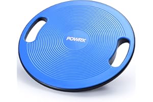 ‎POWRX POWRX Balance Board inkl. Workout I Wackelbrett Ø 40cm mit Griffen I Therapiekreisel für propriozeptives Training und Physiotherapie versch. Farben