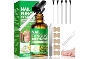 JIAONAYIYI Extra Strong Fungal Nail Treatment, Nail Fungus Treatment for Toenail with Tea Tree Oil, Toe Nail & Ingrown Toenail Treatment, Nail Growth Treatment, Improves Thick Discolored Nails, 5 Patches+30ml