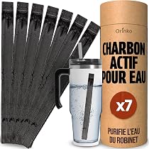 Charbon Actif Bambou Binchotan - Lot De 4 Bâtons - Filtre à Eau Naturel - Purifie 1L Par Bâton - Durée 6 Mois