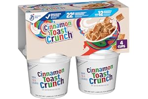 Cinnamon Toast Crunch Cereali da colazione, cereali croccanti alla cannella, tazze di cereali, 8 once (4 pezzi)