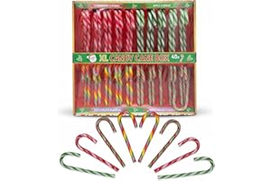 ‎SPETEBO Zuckerstangen essbar 4 verschiedene Sorten - 40 Stück - Candy Cane Weihnachts Baumschmuck zum Essen - Christbaum Schmuck Weihnachts Deko Süßigkeiten Bonbon