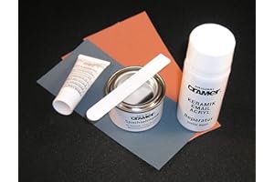 Cramer 16080EN - Kit de reparación de cerámica acrílica esmaltada, color blanco alpino/blanco sanitario, para reparaciones duraderas de bañeras, platos de ducha y lavabos