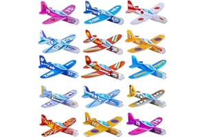 QhgPnt 25 Pcs Glider Planes for Kids, Foam Airplanes for Outdoor Activities, Easy to Assemble Flying Toys, Party Bag Fillers for Birthdays and Events, 10 * 9.5cm
