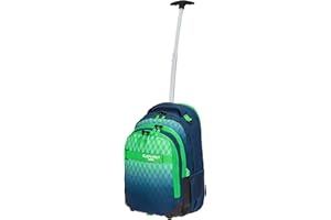 Elephant Trolley Jungen Mädchen Schultrolley Hero Signature Schulranzen Trolly Rucksack (Cube Green Blue)