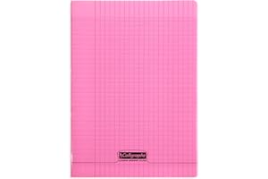 Calligraphe 18131C Un Cahier Agrafé Rose (une Marque de Clairefontaine) - A4 21x29,7 cm - 96 Pages Grands Carreaux - Papier Blanc 90 g - Couverture Polypro Transparent