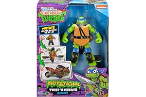 TEENAGE MUTANT NINJA TURTLES TEENAGE MUTANT NINJA Playmates Toys, 84291CO Tales Turtles Twist N Mutate Leonardo a 3 ruote, multicolore