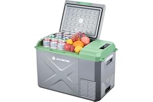 AAOBOSI 24L Nevera Portatil,Nevera Camion,Con Modos MAX y ECO Nevera Portátil,Nevera de Coche,Nevera Coche 12/24V DC Y 100-240V AC,Para Coche y Camión,RV,Viaje