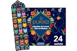 Pukka Calendrier de l'Avent Thé Vert et Infusions 2025 | Idée cadeau de Noel pour offrir Homme et Femme | Sélection de Thés Bio | Ingrédients Biologiques | 24 Sachets de Thé