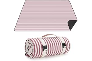 TwentyNext Picnic Blanket Extra Large 57.1"x78.7" Waterproof & Sandproof Beach Picnic Mat, Machine Washable Folding Camping Rug with Carry Strap for Park, Outdoor Concerts, Hiking, Travel (RoseRed)