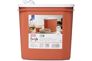 TATAY BoÎte à Soupe, Capacité 2L, sans BPA, Passe au Lave-vaisselle et au Micro-ondes, Orange, 1 unité. Dimensions 18,4 x 9,7 x 19 cm