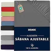 Dreamzie - Fitted sheets - 80 x 190/200cm - 100% cotton jersey | Anthracite &middot; Height 12 cm &middot; Fitted Sheet &middot; Washable at 60 &deg;