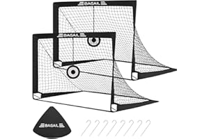 BAGAIL bramka do piłki nożnej, pop-up siatka do piłki nożnej z bramką, śledziami i przenośną torbą, łatwy montaż, idealna do treningu ogrodowego i gier rekreacyjnych