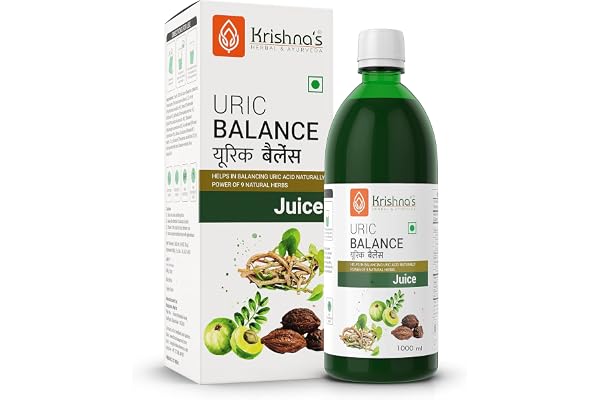 KRISHNA'S HERBAL & AYURVEDA Uric Balance Juice 1000 Ml Balancing Uric Acid Naturally Power Of Kutki, Adusa, Arand Mool & 6 More Herbs