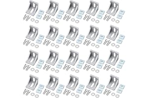 KARAA 20 Pezzi Staffa Angolare 4040, Staffa Angolare in Lega di Alluminio Angolo Retto Staffa a 90 Gradi Angolo Staffa a Forma di L, Staffa Angolare Fissaggio Giunto ad Angolo Retto