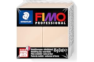 STAEDTLER 8004-44 FIMO Professional - Arcilla polimérica para modelar de secado al horno, beige semi-opaco (pastilla 85 g.)