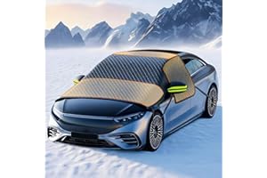 APAKA Copertura Parabrezza Auto, Oxford Copri Parabrezza Invernale, Pellicole Protettive Antighiaccio, da UV, Sole, Grandine, Gelo, Contro Neve, Adatto per la Maggior Parte Delle Auto, 304 x 145cm