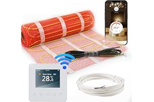 HEATIT Underfloor Heating mat Electric Radiant Self-Adhesive Floor Heating System 200w/㎡ Warmmat with ET-81 Thermostat Kit